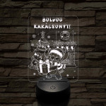 Űrkutya karácsonya – 7 színű, színváltós 3D LED lámpa