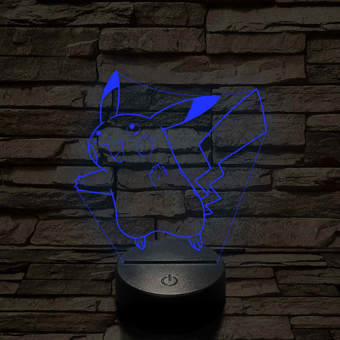 Villámcsapás – 7 színű, színváltós 3D LED lámpa
