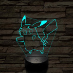 Villámcsapás – 7 színű, színváltós 3D LED lámpa