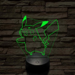 Villámcsapás – 7 színű, színváltós 3D LED lámpa