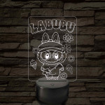 Labubu - 7 színű, színváltós 3D led lámpa
