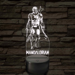 Mandalóri – 7 színű, színváltós 3D LED lámpa