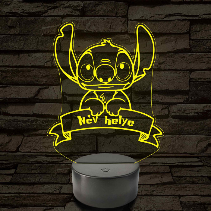 Személyre Szabható Cuki Űrkutya – 7 színű, színváltós 3D LED lámpa