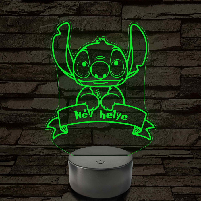 Személyre Szabható Cuki Űrkutya – 7 színű, színváltós 3D LED lámpa