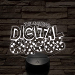 A Csodálatos Digitális Cirkusz logo – 7 színű, színváltós 3D LED lámpa