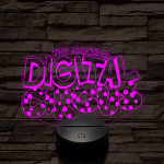 A Csodálatos Digitális Cirkusz logo – 7 színű, színváltós 3D LED lámpa