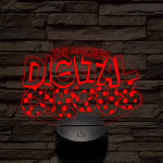 A Csodálatos Digitális Cirkusz logo – 7 színű, színváltós 3D LED lámpa