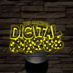 A Csodálatos Digitális Cirkusz logo – 7 színű, színváltós 3D LED lámpa