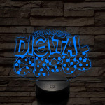 A Csodálatos Digitális Cirkusz logo – 7 színű, színváltós 3D LED lámpa