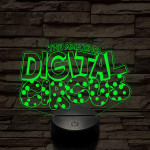 A Csodálatos Digitális Cirkusz logo – 7 színű, színváltós 3D LED lámpa