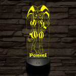 A Csodálatos Digitális Cirkusz Pomni – 7 színű, színváltós 3D LED lámpa