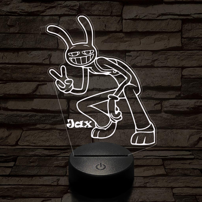 A Csodálatos Digitális Cirkusz Jax – 7 színű, színváltós 3D LED lámpa