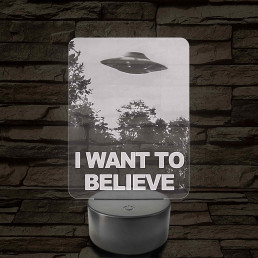 I want to believe 7 színű 3D led lámpa