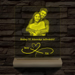 Fatalpas örökké házasok fotógravírozás 7 színű 3D led lámpa