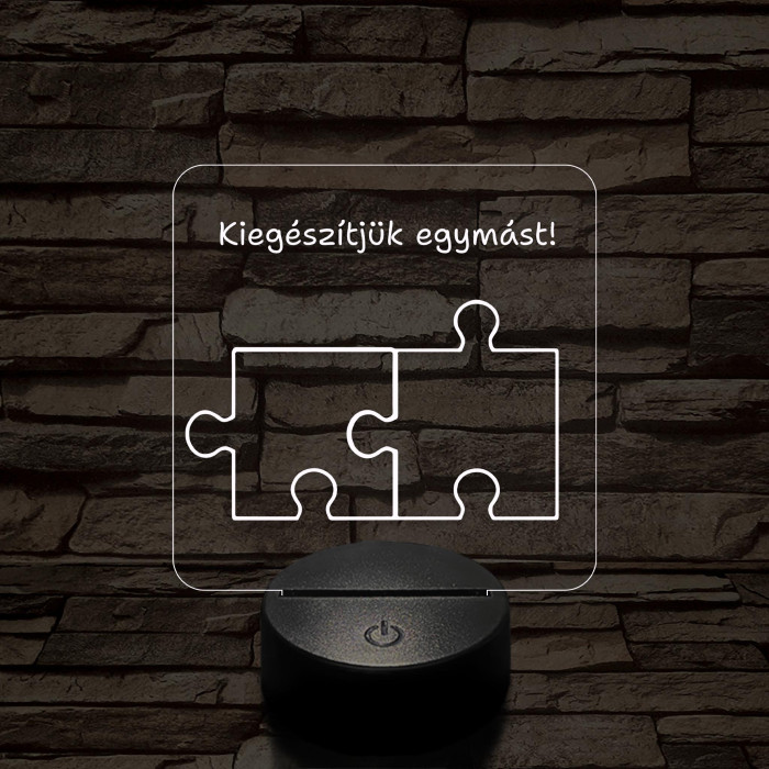 Kiegészítjük egymást! 7 színű 3D led lámpa