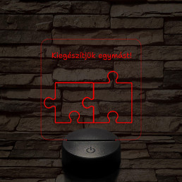 Kiegészítjük egymást! 7 színű 3D led lámpa