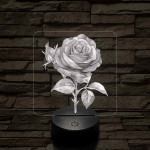 Rózsa 7 színű, színváltós valósághű 3D led lámpa