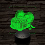 Szív bonbonok 7 színű valósághű 3D led lámpa