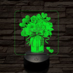 Valentin dekor csokor 7 színű valósághű 3D led lámpa