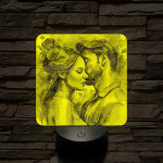 Szerelmespár 7 színű valósághű 3D led lámpa