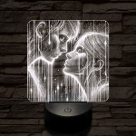 Fény szerelem  7 színű valósághű 3D led lámpa