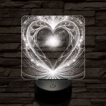Kozmikus szerelem  7 színű valósághű 3D led lámpa