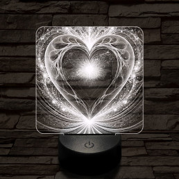 Kozmikus szerelem  7 színű valósághű 3D led lámpa