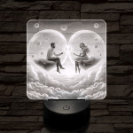 Szerelem buborék 7 színű valósághű 3D led lámpa