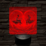 Szerelem buborék 7 színű valósághű 3D led lámpa