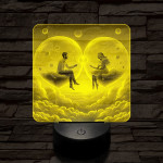 Szerelem buborék 7 színű valósághű 3D led lámpa