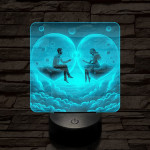 Szerelem buborék 7 színű valósághű 3D led lámpa