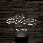 Végtelen Szerelem – „Te & Én” – 7 színű, színváltós 3D LED lámpa