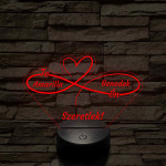 Végtelen Szerelem – „Te & Én” – 7 színű, színváltós 3D LED lámpa