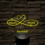 Végtelen Szerelem – „Te & Én” – 7 színű, színváltós 3D LED lámpa