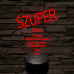 Szuper pasi 7 színű 3D led lámpa