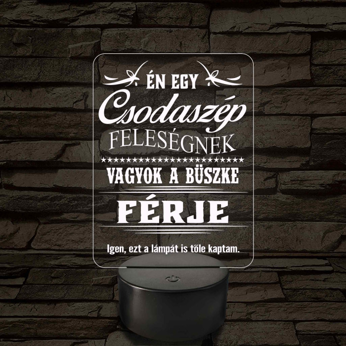 Csodaszép feleségnek - 7 színű, színváltós  3D led lámpa