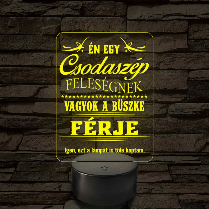Csodaszép feleségnek - 7 színű, színváltós  3D led lámpa