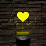 Közös fényünk - 7 színű, színváltós 3D LED lámpa