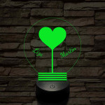Közös fényünk - 7 színű, színváltós 3D LED lámpa