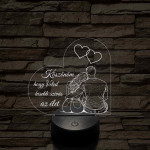 Veled könnyebb szívalakú – 7 színű, színváltós 3D LED lámpa