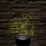 Veled könnyebb szívalakú – 7 színű, színváltós 3D LED lámpa