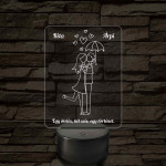 Ölelkező pár – 7 színű, színváltós 3D LED lámpa