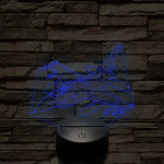 Harci vadászgép 7 színű 3D led lámpa