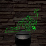 Lopakodó bombázó 7 színű 3D led lámpa