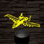 A-10 vadász-bombázó 7 színű 3D led lámpa