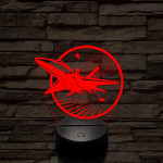 Vadászgépek 7 színű 3D led lámpa