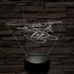 Cessna 185 kétéltű repülő 7 színű  3D led lámpa