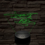 Cessna 185 kétéltű repülő 7 színű  3D led lámpa