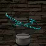 Vitorlázórepülő – 7 színű, színváltós 3D LED lámpa