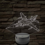 MiG–23 vadászgépes lámpa – 7 színű, színváltós LED lámpa